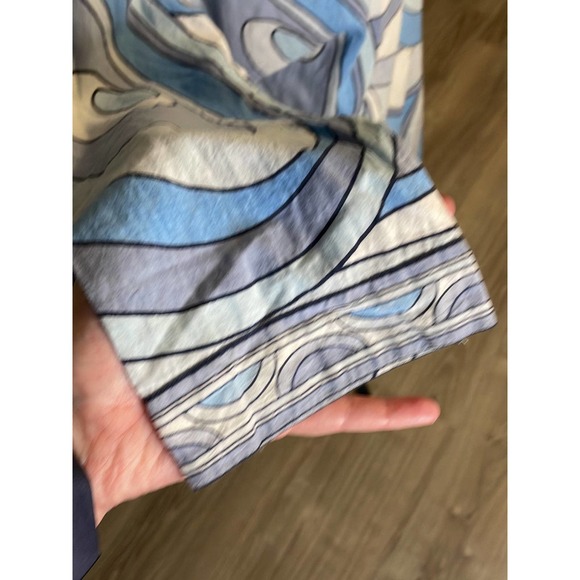 Womens Gretchen Scott blue geometric tunic small - Picture 4 of 10